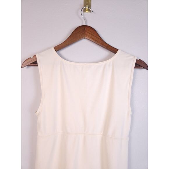 Wolford Tank Top Light Ivory Medium Basic Wrap Bust Slim Sleeveless Stretch - Picture 10 of 12